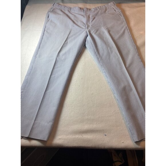 Mens Striped Seersucker Pants Size 30 Blue & White - Picture 2 of 7